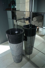 Black Marble Freestanding Sink  - Cono Model  @ 90 x 40 cm