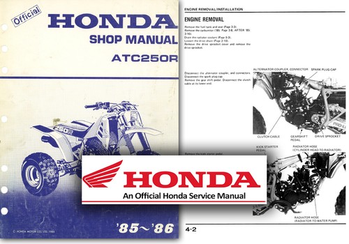 Honda atc250r service workshop - honda,