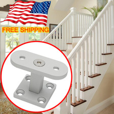 Billet Modern Straight Handrail Support Bracket Kit for Wood Newel Post Silver