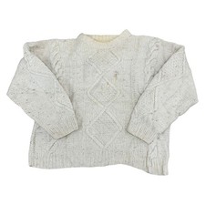 Vintage Aran Knit Jumper Cream