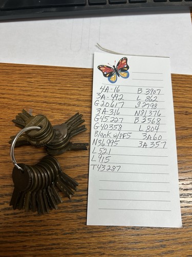 Vintage slot machine keys - 19,