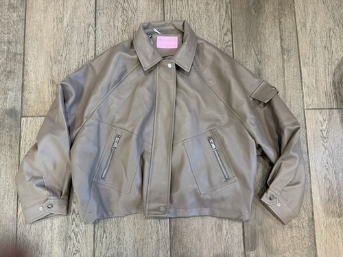 Light brown faux leather - brown,