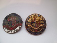 AMATURE SWIMMING ASSOCIATION SILVER AND BRONZE  BADGES