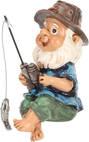 Fishing gnome ornaments - ornaments, funny