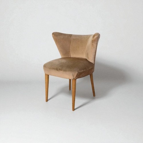 Vintage pink velvet and wood - and,