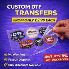 Custom DTF Transfers Ready To
