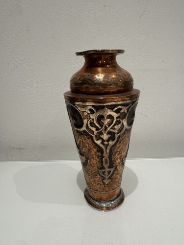 Antique metal vase copper - antique,
