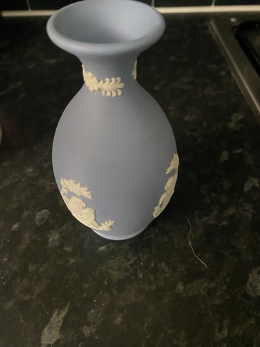 Wedgwood blue jasperware vase - wedgwood,