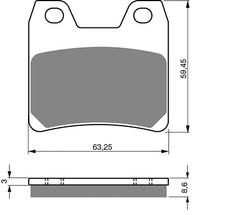 Brake Disc Pads Rear R/H Goldfren for 2003 Yamaha FZS 1000 Fazer S (5LVN)