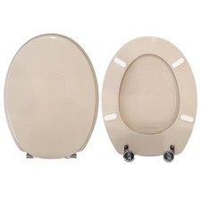 Toilet Seat Ellisse Ideal Standard Wood Coated in Polyester Resin Champagne
