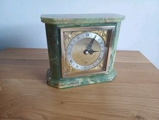  ELLIOTT OF LONDON QUALITY ONYX CLOCK. RETAILED BY  "MAPPIN AND WEBB LONDON"