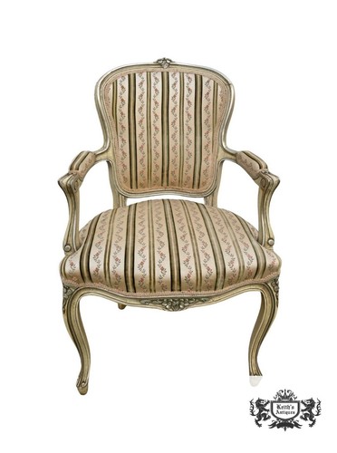 Painted wood arm chair vintage - wood,