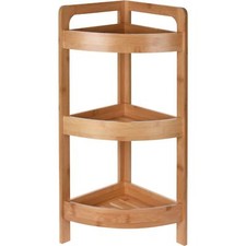 Bamboo corner shelf unit - corner,