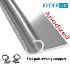VW Campervan Motorhome Caravan Awning C Rail 4 metre 1 piece and AWNING STOPPERS