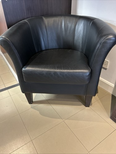 Stylish black faux - black, leather