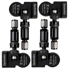 4x Tire Pressure Sensors TPMS Sensors Metal Valve Black for Tata Safari 2021-202
