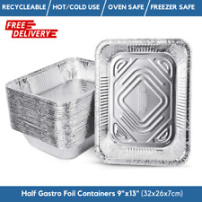 Disposable Aluminium Foil Baking Roasting Cooking Trays 32x26cm 10 Pack