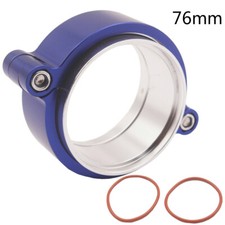 HD Exhaust V-band Clamp Flange Anodized Clamp for 3" 76mm Turbo Dump Pipe Blue