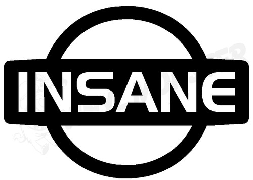 Insane nissan logo sticker - insane,