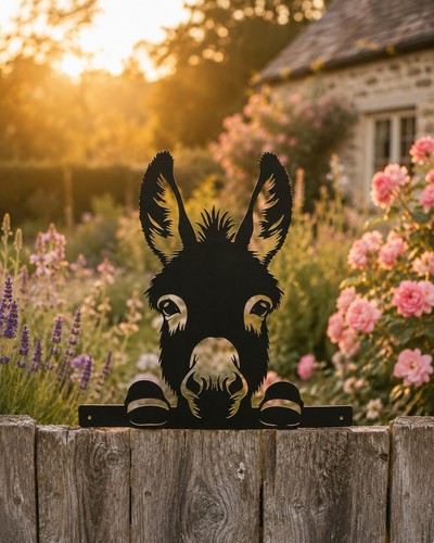 Donkey garden decor metal - decor,