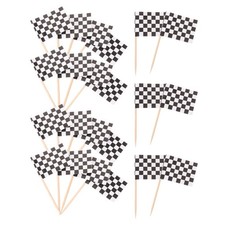  360 Pcs Cake Accessories for Decoration Checkered Racing Flag Toothpicks