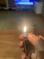 Vintage ColibriLighter Classic Gold Flip-Top Petrol Lighter, Works (needs refill