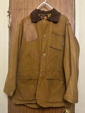 Vintage 50's Bullseye Bill canvas shooting chore jacket right shoulder 44