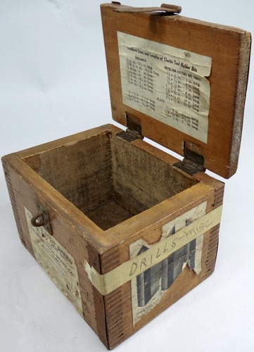 Antique wood tool box dovetail - tool,