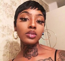 Short Human Hair Pixie Wigs