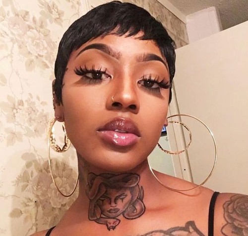 Short human hair pixie wigs - human,