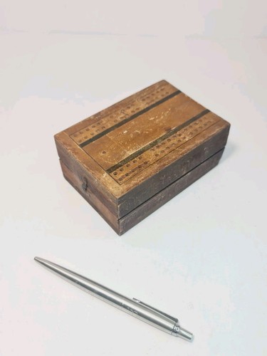 Wooden inlaid folding - wooden, cribbage