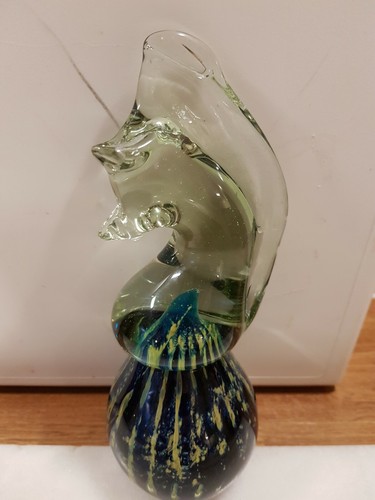 Mdina large glass seahorse - mdina,