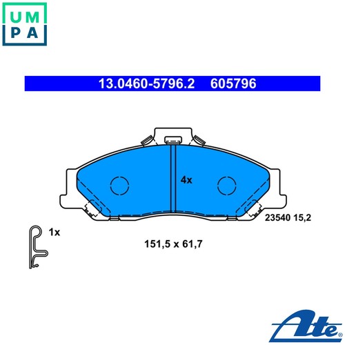 Brake pad set - disc,