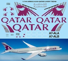 1/144 Decals for Airbus A350 Qatar Livery for Revell Decals TB Decal TBD48