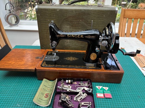 Serviced singer sewing machine - serviced,