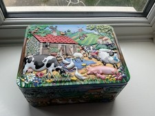 Lovely Churchill “ The Farmyard” Novelty Tin (empty!)  3D Embossed Effect