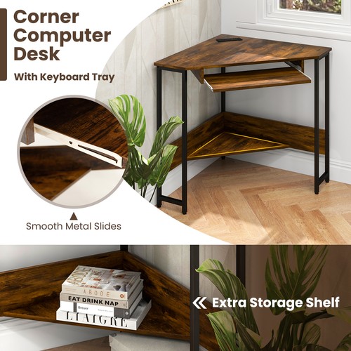 Small computer desk - small, triangle