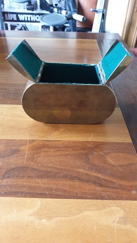 Vintage brass clamshell - vintage,
