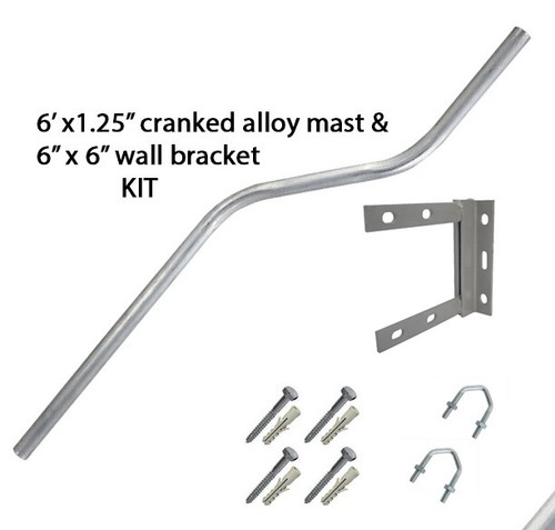 Cranked mast alloy 1 25 - 6',
