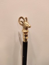 Brass Ram Head Handle Walking