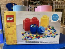 LEGO Set of 3 Storage Bricks. Stackable. LEGO Storage Boxes 4014 