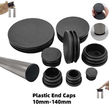 Black Round Plastic End Caps