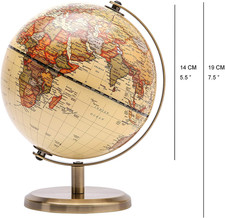 14Cm Antique Globe Mini World