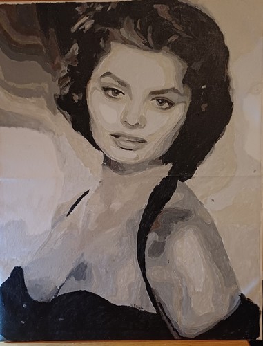 Hand painted acrylic canvas - painted,