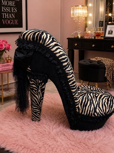 High heel shoe chair y2k - heel, gold