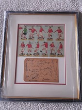framed busby babes autographs