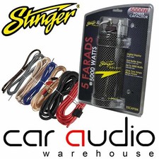 Stinger 5 Farad 5000 Watts Car Amp Amplifier Digital Power Cap Capacitor Amp Kit