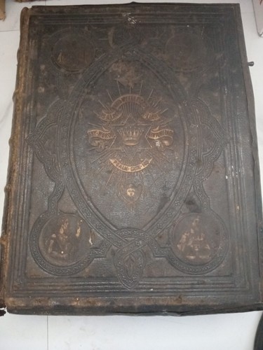 Antique leather bound - antique, holy