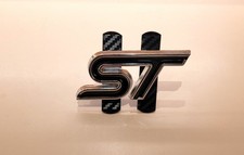 Black & Chrome ST grill badge