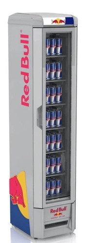 Red bull fridge used - red,
